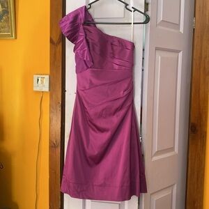 Formal Asymmetric Purple Dress